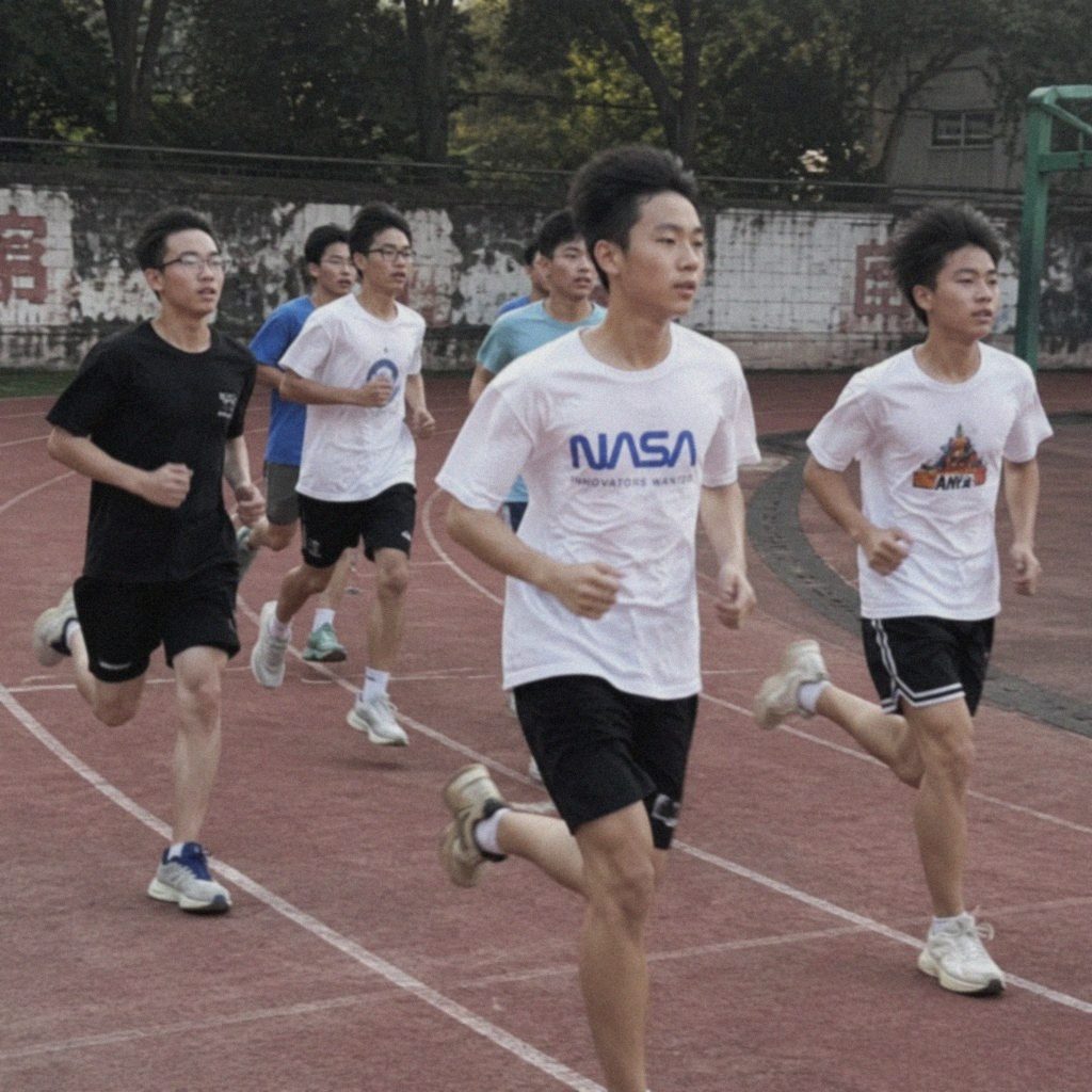 学员操场跑步训练